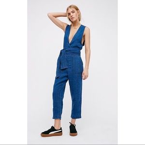 Free People Denim Jumpsuit NWT